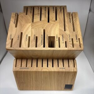 Ronco KN300300DRM Six Star 30-Slot Wooden Knife Block Holder